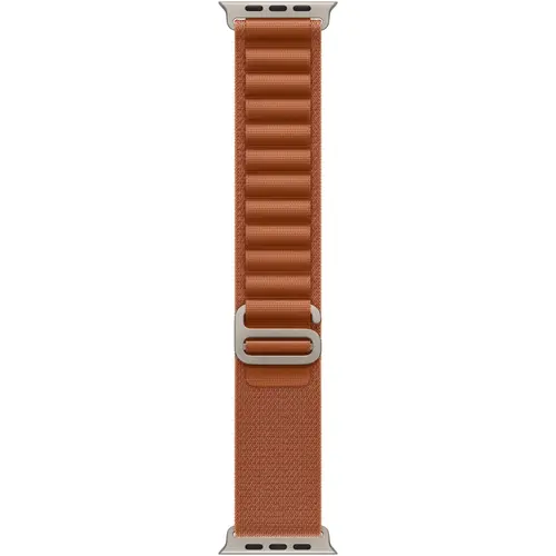 Curea Smartwatch Apple MFTA4ZM/A pentru Watch 49mm, Alpine Loop - Small - Natural Titanium Finish (Maro)