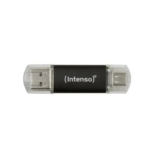 Stick Memorie USB Intenso Twist Line, 128 GB, USB 3.2 (Negru)