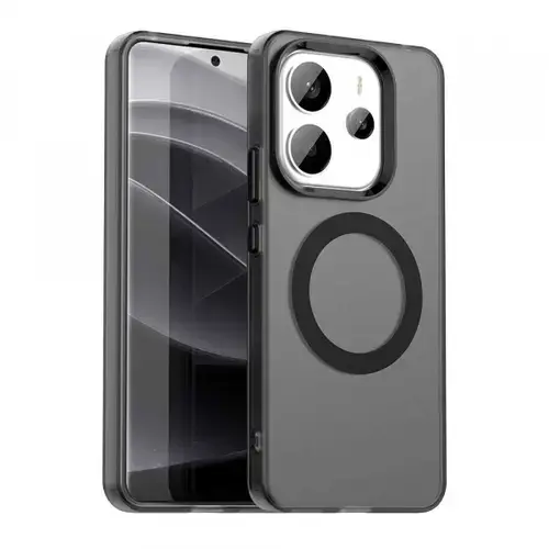 Husa MagSafe pentru Xiaomi Redmi Note 14 4G (Regional), Techsuit, CandyCase, Neagra