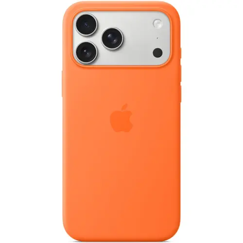 Husa de protectie spate Apple Silicone Case MGFL4ZM/A cu MagSafe pentru iPhone 17 Pro Max (Portocaliu)