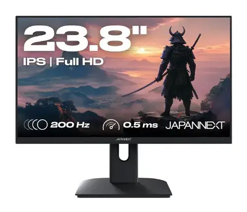 Monitor Gaming IPS LED JAPANNEXT 23.8inch JN-I238FHD200F, Full HD (1920 x 1080), HDMI, DisplayPort, 200 Hz, 0.5 ms (Negru)