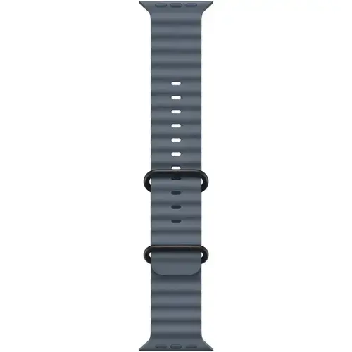 Curea Smartwatch Apple MGCJ4ZM/A pentru Watch 49mm, Ocean Band, Black Titanium Finish (Albastru)