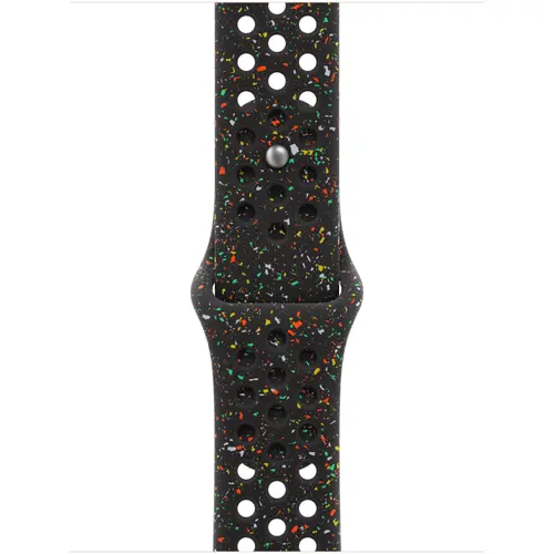 Curea Smartwatch Apple MGAE4ZM/A pentru Watch 42mm, Nike Sport Band, S/M (Negru)