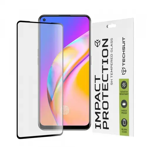 Folie de protectie Ecran Techsuit pentru Realme 9 / 9 Pro+ / Oppo Find X5 Lite / Reno7 5G / A94, Sticla Securizata, Full Glue, 111D