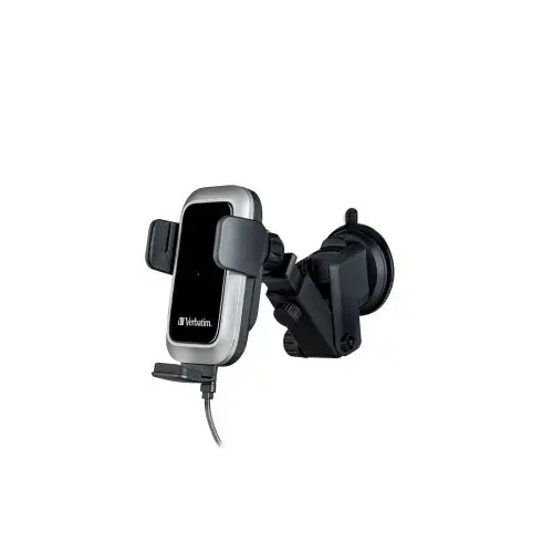 Suport Auto Wireless, Verbatim FWC-03 Pro Qi, Super fast charger, USB Type-C, 15W (Negru)