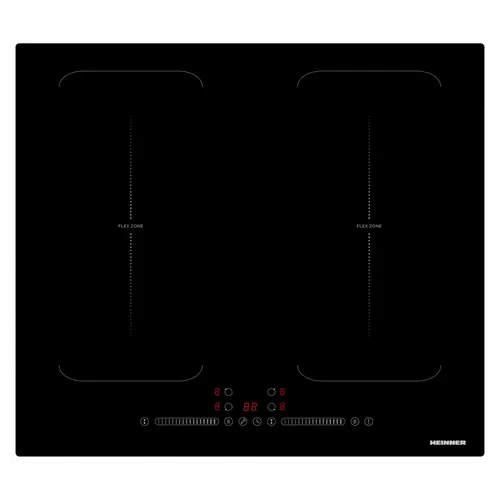 Plita incorporabila HEINNER HBHI-M4ZB2FXTC, Inductie, 4 zone de gatit, 7400 W, Timer, Functie Booster, Sticla (Negru)