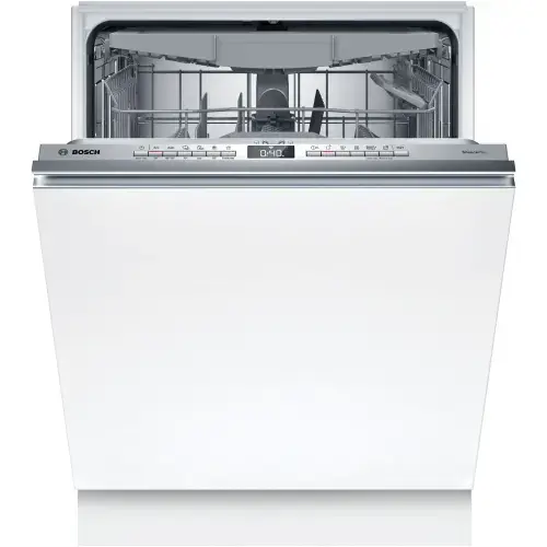 Masina de spalat vase incorporabila Bosch SBH4ECX28E, 14 seturi, 6 programe, ExtraDry, VarioHinge, EcoSilence Drive, Tab-count, Status light, Home Connect, 60 cm, Clasa A (Alb)