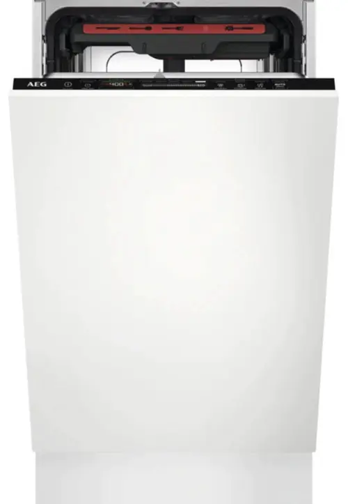 Masina de spalat vase incorporabila AEG Slim Maxiflex FSE73507P, 10 seturi, 7 programe, AirDry, Motor Inverter, Quick Select, SatelliteClean, Clasa D (Alb)