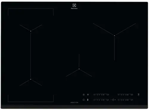 Plita incorporabila Electrolux EIV734, Inductie, 4 zone de gatit, Touch control, 71 cm (Negru)