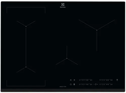 Plita incorporabila Electrolux EIV734, Inductie, 4 zone de gatit, Touch control, 71 cm (Negru)