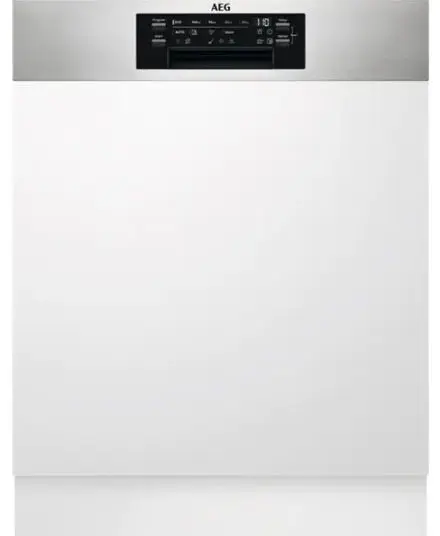 Masina de spalat vase semi-incorporabila AEG FEE84706PM, 15 seturi, 9 programe, Clasa C, AirDry, SprayZone, Afisaj digital, Motor Inverter, SatelliteClean, 60 cm (Alb)