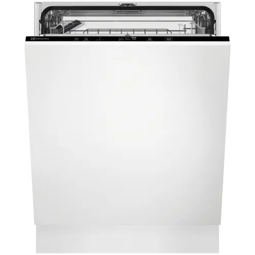 Masina de spalat vase incorporabila Electrolux EEA627201L, 13 seturi, 6 programe, AirDry, QuickSelect, Clasa E, Motor inverter, Afisaj LED, 60 cm (Alb)