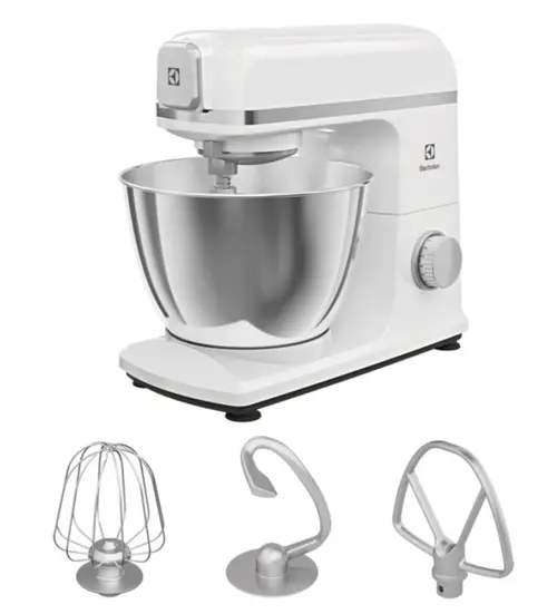 Robot de bucatarie Electrolux E5KM1-4SWB, 1200 W, 6 Trepte de viteza, Functia Pulse, Bol 5 L (Alb)