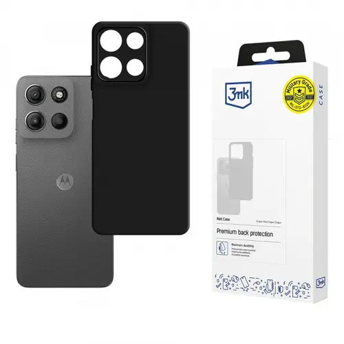 Husa pentru Motorola Moto G15 / G15 Power, 3MK, Neagra Mata