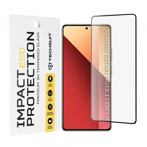 Folie de protectie Ecran Techsuit pentru Xiaomi Redmi Note 13 Pro 4G / Poco M6 Pro 4G, Sticla Securizata, Full Glue