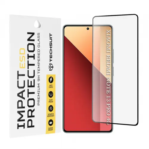 Folie de protectie Ecran Techsuit pentru Xiaomi Redmi Note 13 Pro 4G / Poco M6 Pro 4G, Sticla Securizata, Full Glue