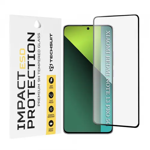 Folie de protectie Ecran Techsuit pentru Xiaomi Poco X6 / Redmi Note 13 Pro 5G, Sticla Securizata, Full Glue