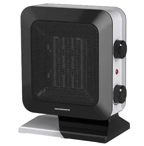 Aeroterma ceramica Heinner HCH-L1400BK, 1400 W, 2 trepte de putere, termostat reglabil (Negru)