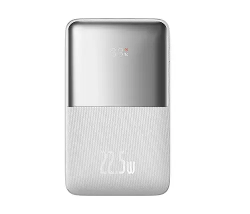 Acumulator extern Baseus Bipow Pro 20000mAh, 2x USB-A, 1x USB-C, Incarcare rapida, cablu USB-A la USB-C inclus, 22.5 W (Alb)