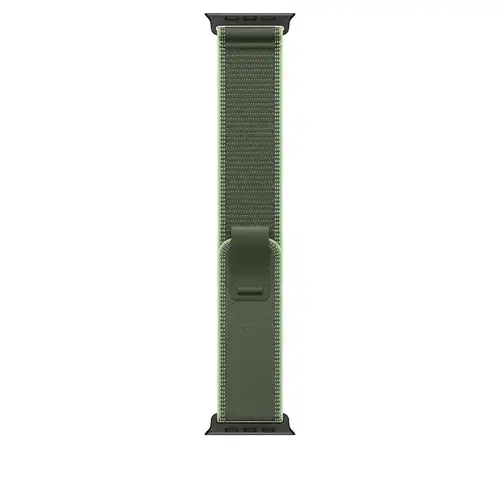 Curea Smartwatch Apple MG9P4ZM/A pentru Watch 49mm, Trail Loop, M/L, Black Titanium Finish (Verde)