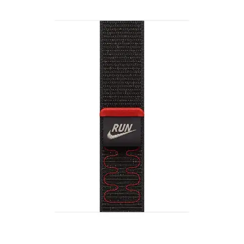 Curea Smartwatch Apple MGD34ZM/A pentru Watch 46 mm, Nike Sport Loop (Negru)