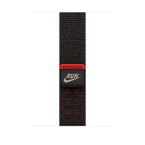 Curea Smartwatch Apple MGD34ZM/A pentru Watch 46 mm, Nike Sport Loop (Negru)