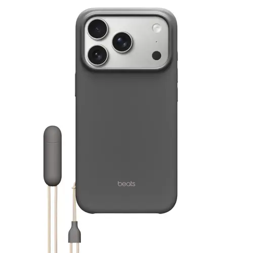 Husa Protectie Spate Apple Beats MGY74LL/A pentru iPhone 17 Pro, Kickstand Case, MagSafe si Camera Control (Gri)
