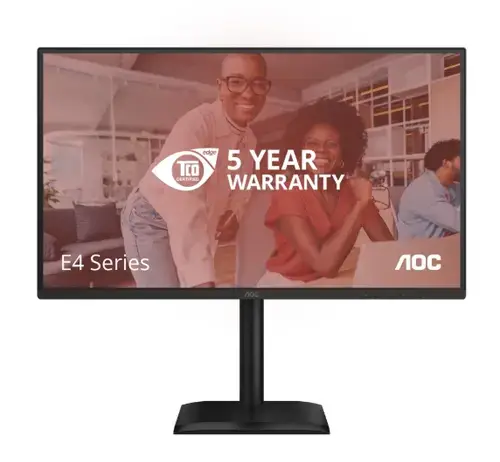 Monitor IPS LED AOC 27inch 27E4CV, Full HD (1920 x 1080), HDMI, DisplayPort, Boxe, Pivot, 120 Hz, 4 ms (Negru)