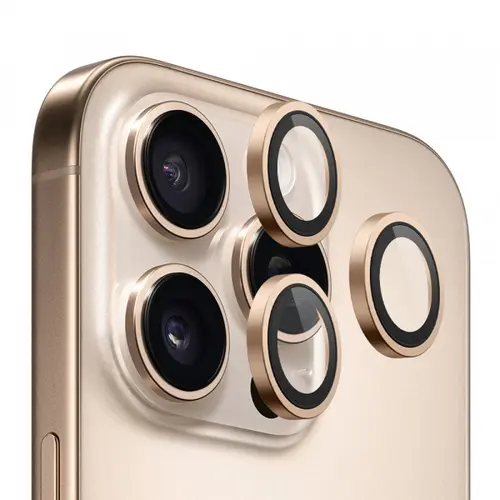 Folie de protectie Camera Spate Blueo Metal Frame pentru Apple iPhone 16 Pro Max / 16 Pro, Sticla Securizata
