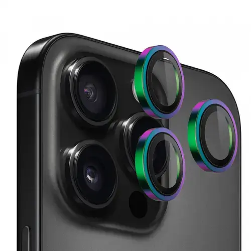 Folie de protectie Camera Spate Blueo Metal Frame pentru Apple iPhone 14 Pro Max / 14 Pro, Sticla Securizata