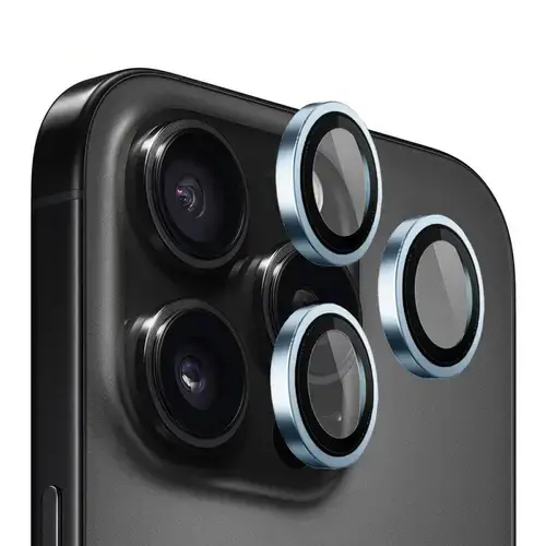 Folie de protectie Camera Spate Blueo Metal Frame pentru Apple iPhone 13 Pro Max / 13 Pro, Sticla Securizata