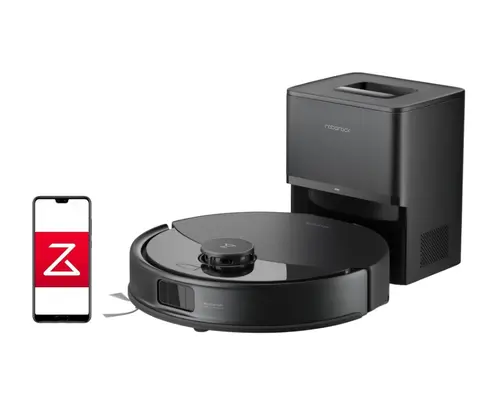 Robot de aspirare Roborock Q10 PF+ B, aspirator si mop cu statie de golire automata, 10.000 Pa, baterie 5.200 mAh, Autonomie 150 min, Navigatie AI, Recipient praf 2.7L, Lifable Mop, Suport Alexa si Google Home (Negru)
