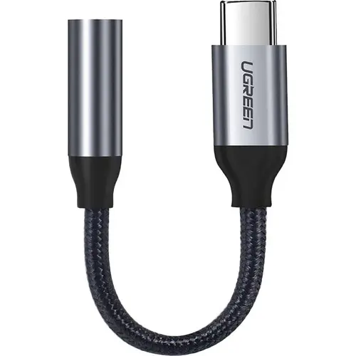 Adaptor Audio UGREEN USB Type-C la 3.5 mm, 0.1 m (Gri)
