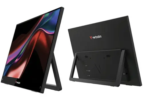 Monitor Portabil Verbatim 14inch Light, Full HD (1920 x 1080), Mini HDMI, Boxe, Touchscreen (Negru)