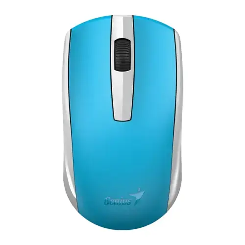 Mouse Genius ECO-8100, Wireless 2.4Ghz, USB, 1200 dpi (Albastru/Gri)