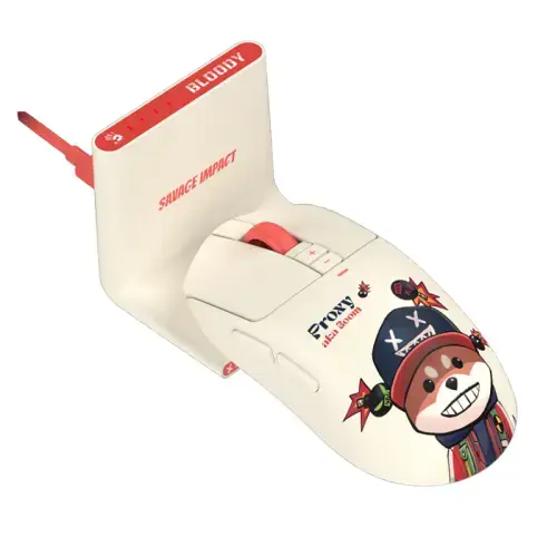 Mouse Gaming A4Tech R72 Ultra Duo Proxy Boom, Wired, Wireless 2.4Ghz, 2000dpi (Bej)