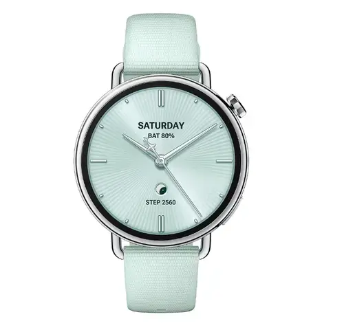 Smartwatch Xiaomi Watch S4 41mm, Ecran AMOLED 1.32inch, Bluetooth, GPS, NFC, HyperOS, Curea Fluororubber (Verde)