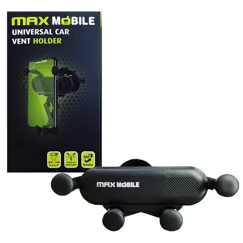Suport pentru telefon mobil MAXMOBILE GRAVITY VENT G260, pana la 6.7inch (Negru)