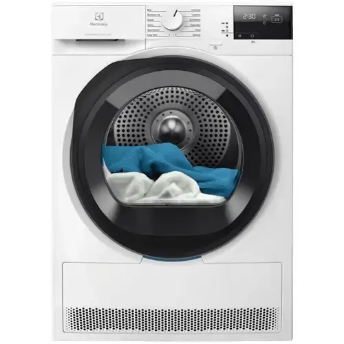 Uscator de rufe Electrolux EW6D295GE, Pompa de caldura, 9 kg, Clasa C, Sistem uscare GentleCare + Sensicare, Usa reversibila (Alb)