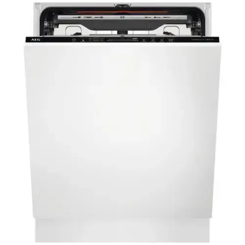 Masina de spalat vase incorporabila AEG FSK94858P, 14 seturi, 7 programe, Comfort Lift, AirDry, Wi-Fi, Iluminare interioara, Time Beam, Motor Inverter, Clasa C, 60 cm (Negru)