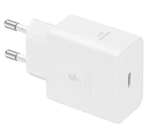 Incarcator retea Samsung Super Fast Charger EP-T4511NWEGEU (2025), 45W, port USB Type-C, fara cablu (Alb)