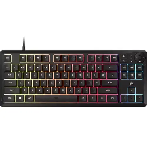 Tastatura Gaming Corsair K55 K55 CORE TKL, iluminare RGB, Wired, USB (Negru)