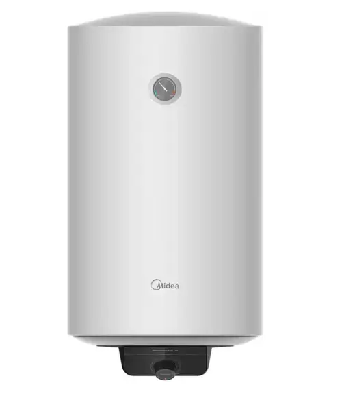 Boiler electric Midea D100-15FG, Cilindric, 100l, 1500W, indicator temperatura, rezervor emailat, montaj vertical (Alb)