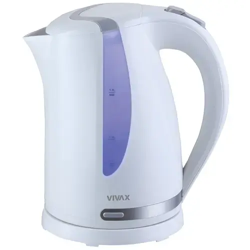 Fierbator Vivax WH-175L, indicator luminos led, putere 2200 W, 1.7 litri, Alb/Argintiu