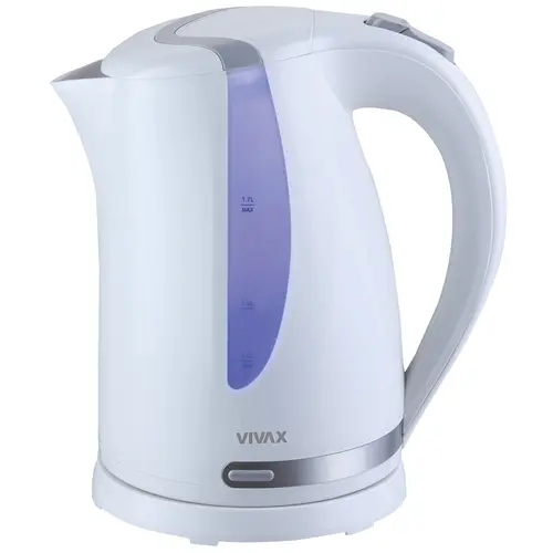 Fierbator Vivax WH-175L, indicator luminos led, putere 2200 W, 1.7 litri, Alb/Argintiu
