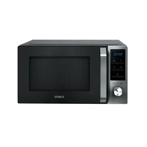 Cuptor cu microunde Vivax MWO-2079BG, 20 l, 700 W, Afisaj Digital, Control Digital, Functie Grill, Negru/Argintiu