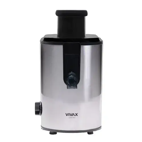 Storcator de fructe si legume VIVAX AJ-400, Putere 400 W, diametru tub 6.5 cm, recipiente de suc si pulpa, Inox (Argintiu)