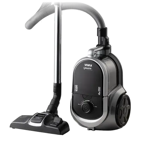 Aspirator fara sac Vivax VCC-8004AB, 800W, Recipient 2.5 L, Cablu 6m, Filtru HEPA 12 (Negru)
