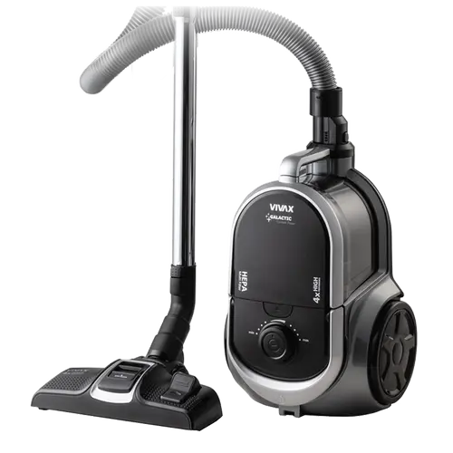Aspirator fara sac Vivax VCC-8004AB, 800W, Recipient 2.5 L, Cablu 6m, Filtru HEPA 12 (Negru)