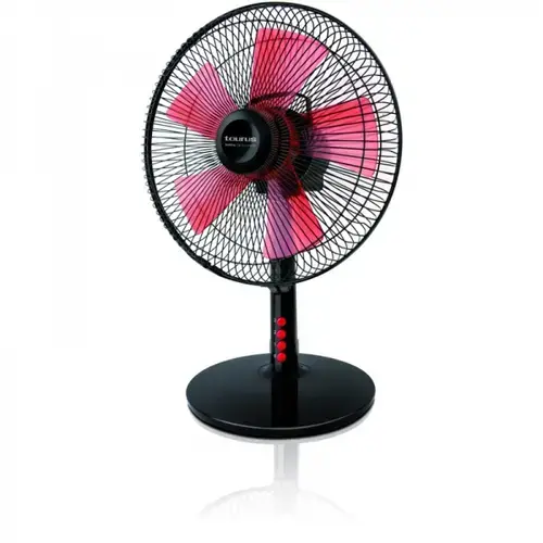 Ventilator de birou Taurus Boreal 12 Elegance, 40 W, 3 viteze, 40 cm (Negru/Rosu)